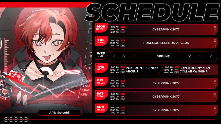 holoTEMPUS - Machina X Flayon Schedule